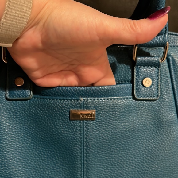 Thirty-one Teal Jewell bag with cross-body strap and Jewel 3-pocket attachment - Picture 4 of 12